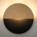 LED wand verlichting LUNA LED/7W/230V diameter 36 cm zwart/beige