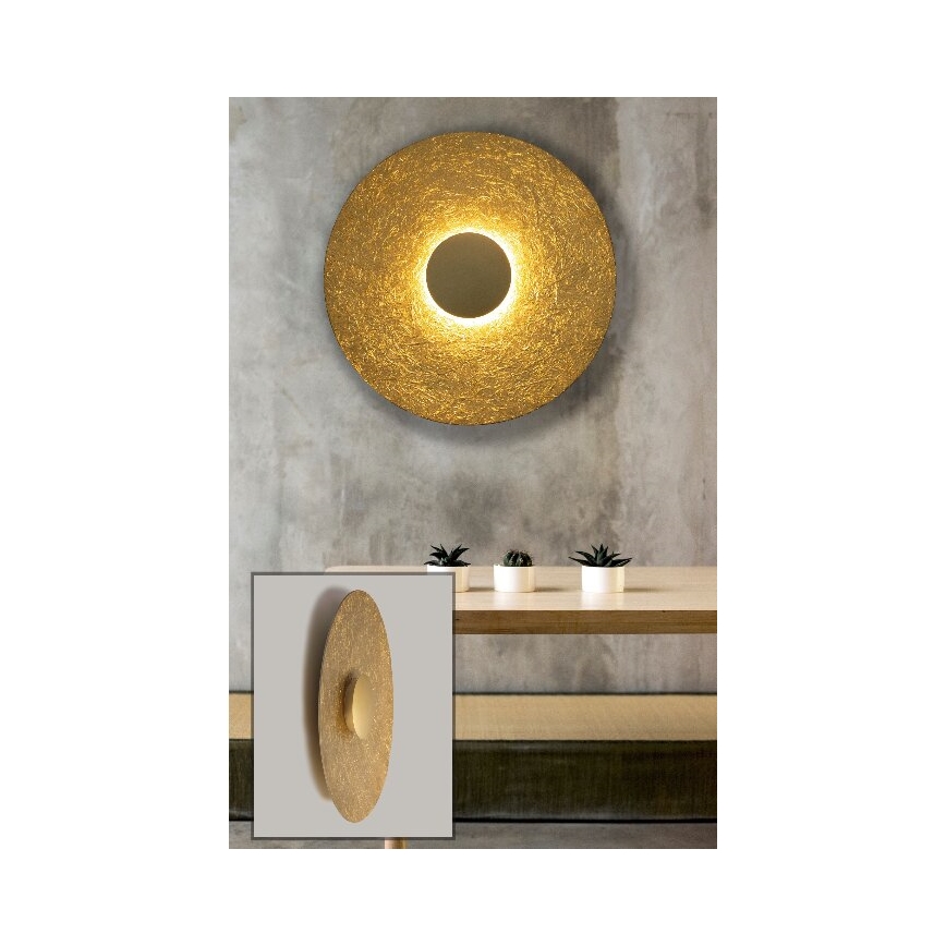 LED wand verlichting SOLE LED/16W/230V diameter 65 cm goud