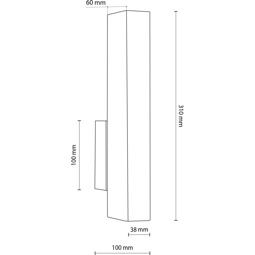 LED wand verlichting TEO LED/3W/230V 3000K grenen
