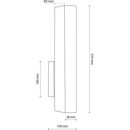 LED wand verlichting TEO LED/3W/230V 3000K walnoot