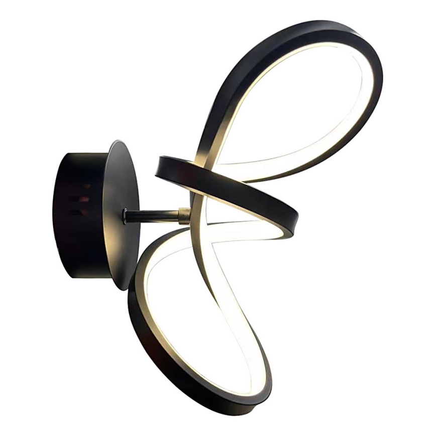 LED wand verlichting TESORO LED/15W/230V zwart