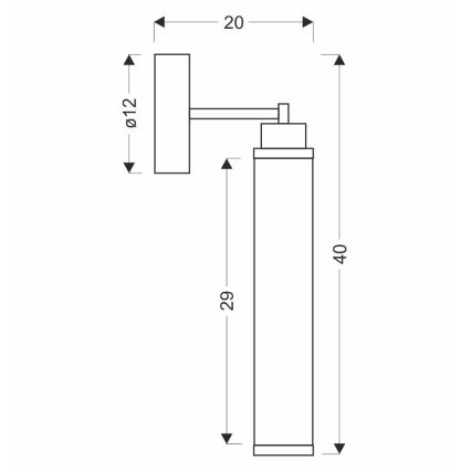 LED wandlamp CORTE LED/10W/230V zwart