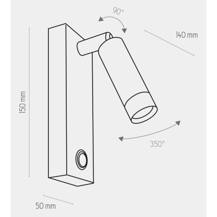 LED Wandlamp ENZO LED/3W/230V