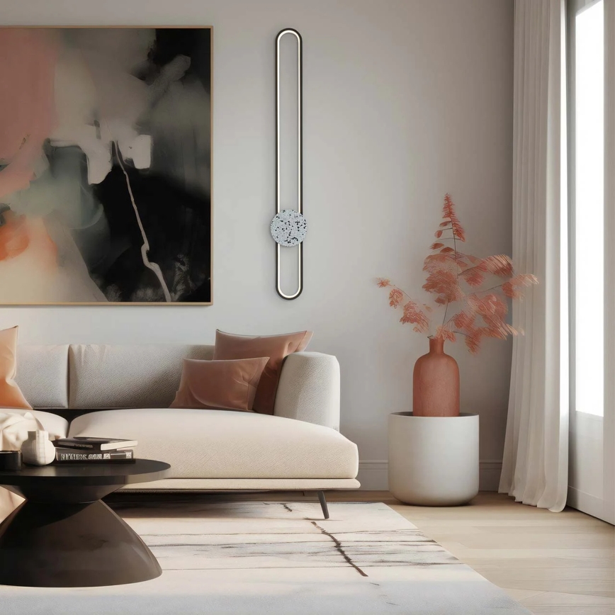 LED-wandlamp FLORENTYNA LED/24W/230V 4000K zwart/wit