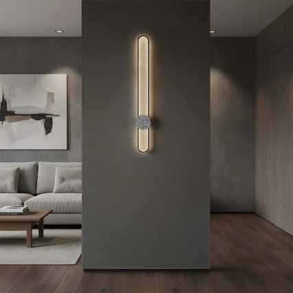 LED-wandlamp FLORENTYNA LED/24W/230V 4000K zwart/wit