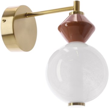 LED-wandlamp FLORES LED/7W/230V goud/bruin