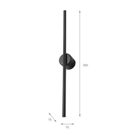 LED-wandlamp LANA LED/7W/230V 4000K zwart