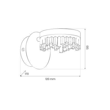 LED-wandlamp LED/4W/230V goudkleurig