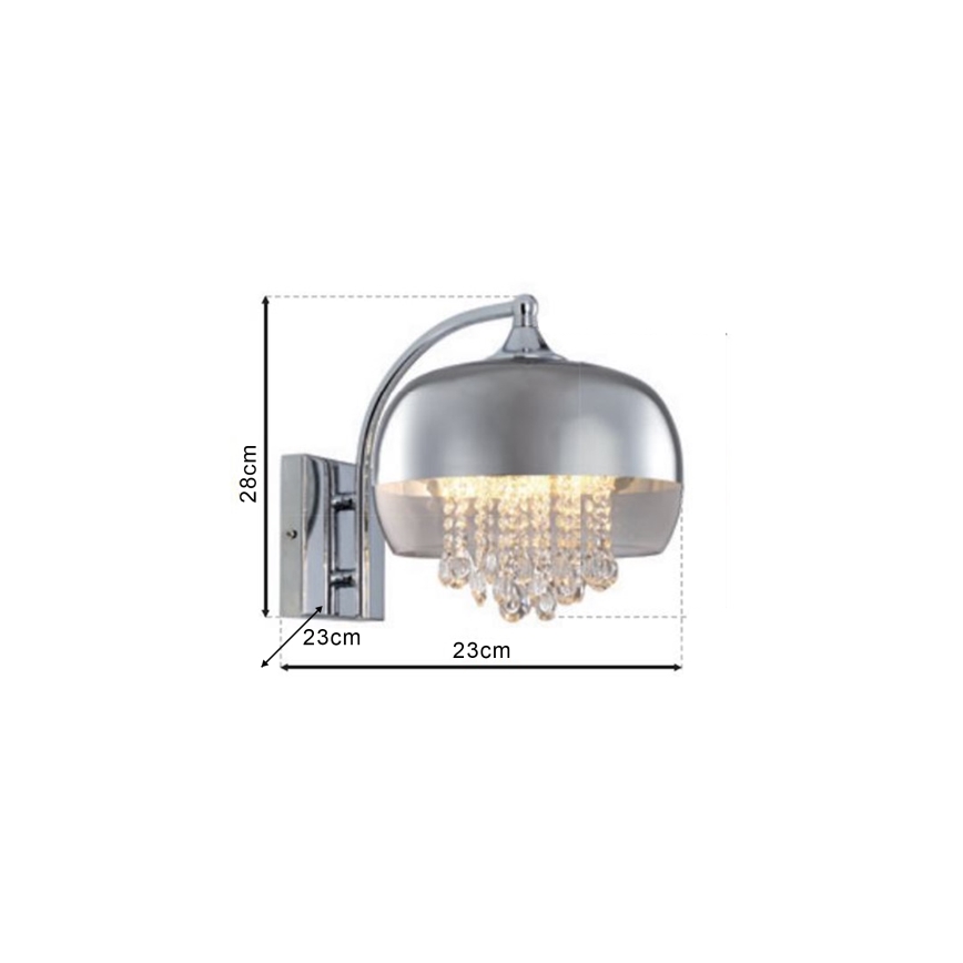 LED Wandlamp LUNA 1x E14 / 40W / 230V
