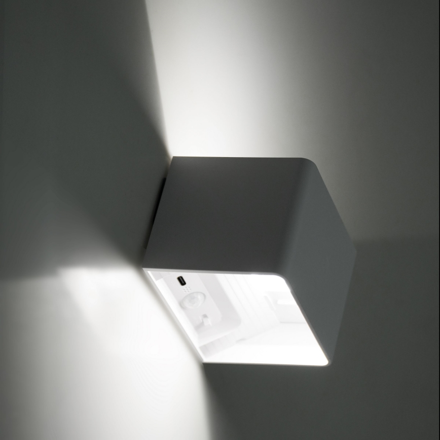 LED Dimbaar wand aanraken lamp met sensor MIRI LED/2,5W/3,7V 3000/4000/6400K 4000 mAh wit