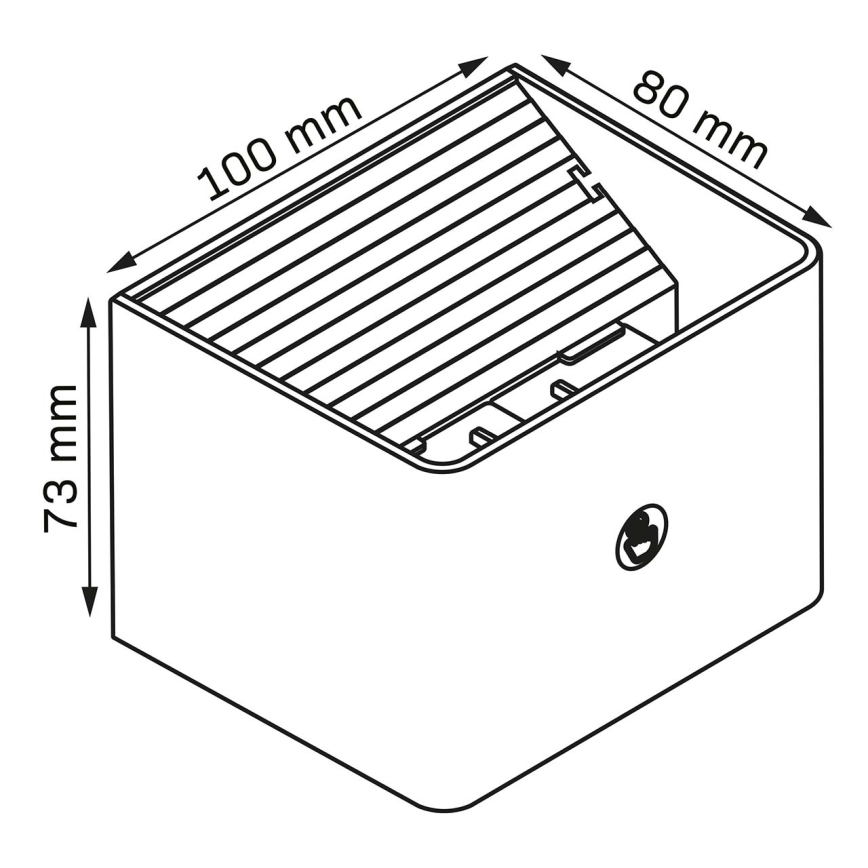LED Dimbaar wand aanraken lamp met sensor MIRI LED/2,5W/3,7V 3000/4000/6400K 4000 mAh wit