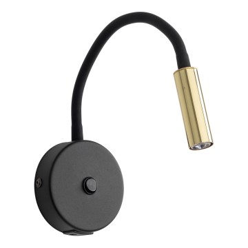 LED Wandlamp met USB port LAGOS 1xG9/3W/5V 4000K zwart/goud