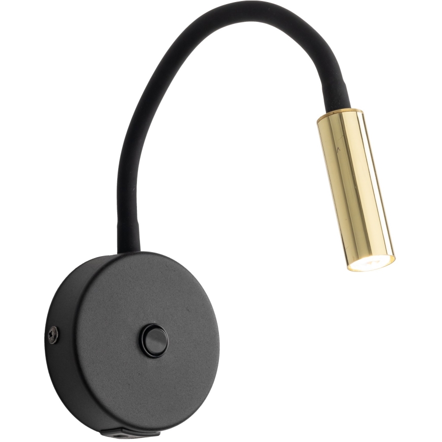 LED Wandlamp met USB port LAGOS 1xG9/3W/5V 4000K zwart/goud