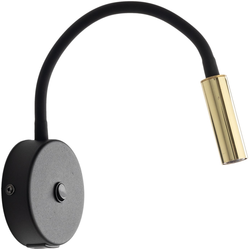 LED Wandlamp met USB port LAGOS 1xG9/3W/5V 4000K zwart/goud