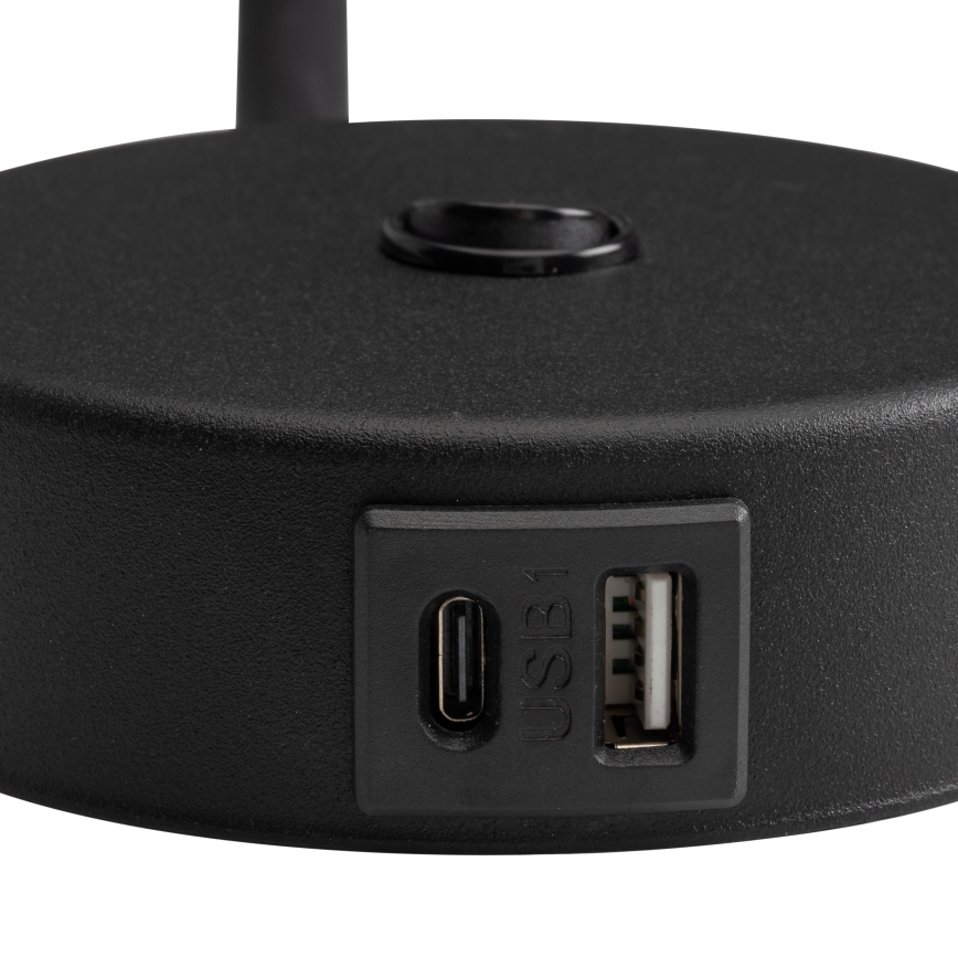 LED Wandlamp met USB port LAGOS 1xG9/3W/5V 4000K zwart/goud