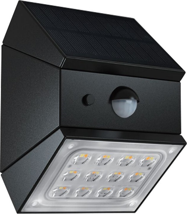 LED-wandlamp op zonne-energie met sensor LED/2,5 W/3,7 V 3000/4000/6000 K IP65 1200 mAh zwart