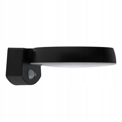 Dimbare LED-zonne-wandlamp met sensor LED/3W/3,7V 1800 mAh IP54 zwart