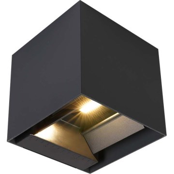 LED-wandlamp op zonne-energie met sensor LED/9W/5V 3000/4000/5000K IP65 2600 mAh antraciet