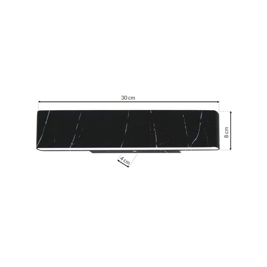 LED Wandlamp PIERCE LED/12W/230V 30 cm zwart