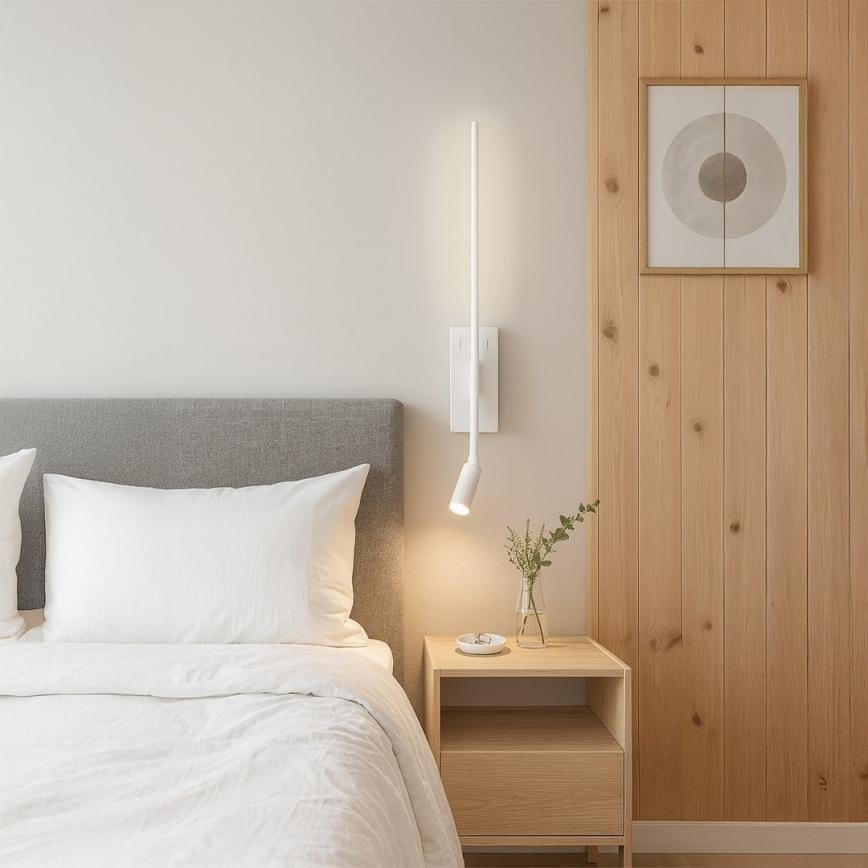 LED-wandlamp TORCH LED/6W/230V + LED/3W wit