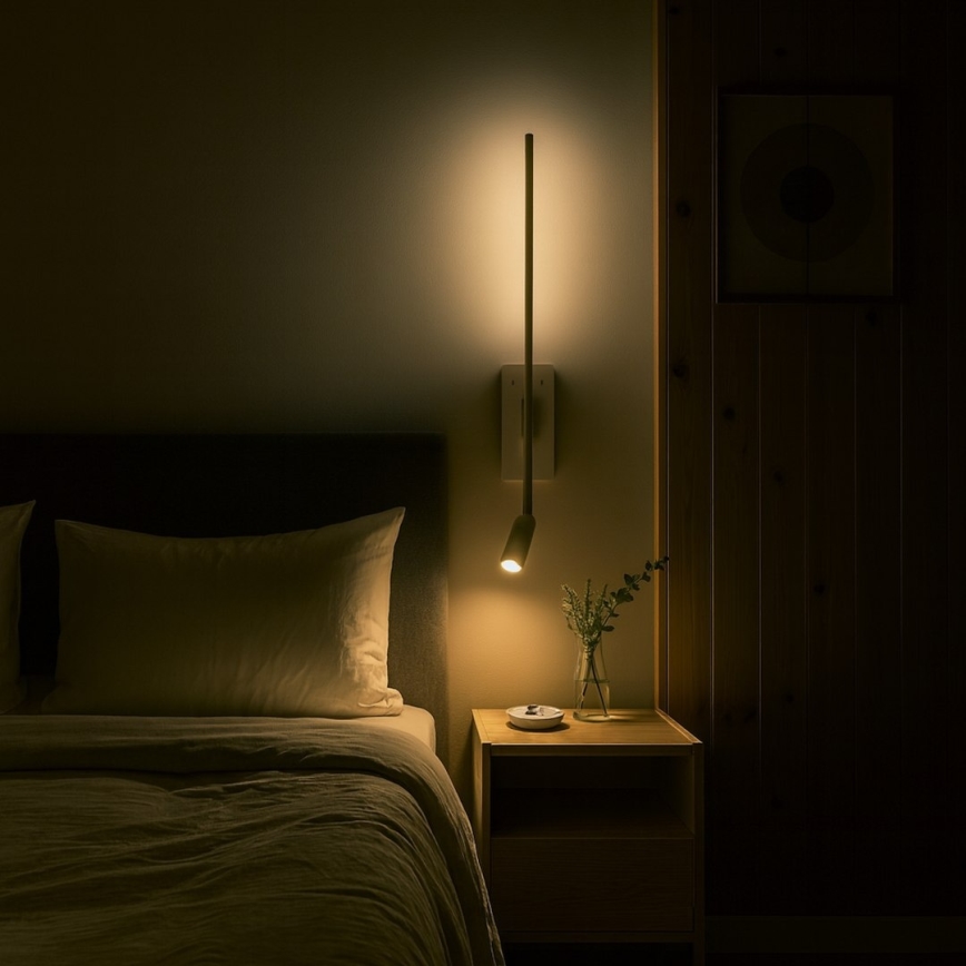 LED-wandlamp TORCH LED/6W/230V + LED/3W wit