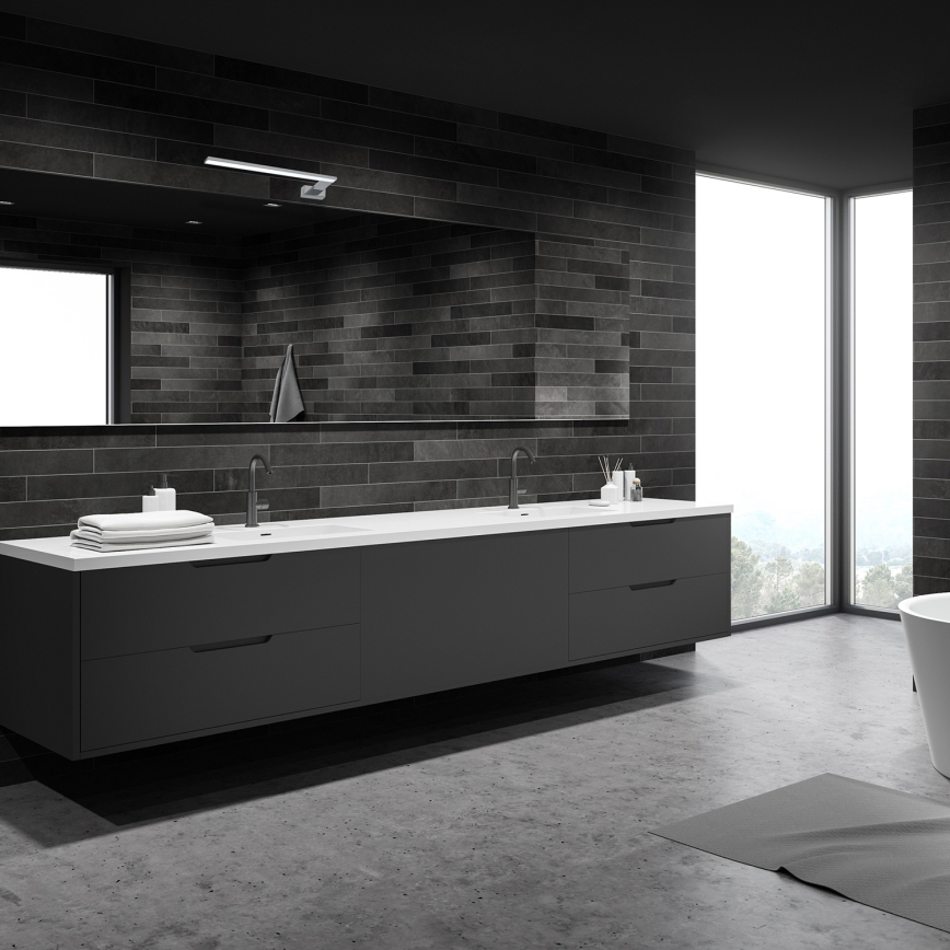 LED-wandlamp voor badkamer SHINE LED/11W/230V 45 cm IP44 glanzend chroom