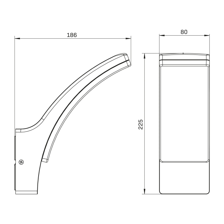 LED Wandlamp voor buiten AMY LED/12W/230V IP44 zwart