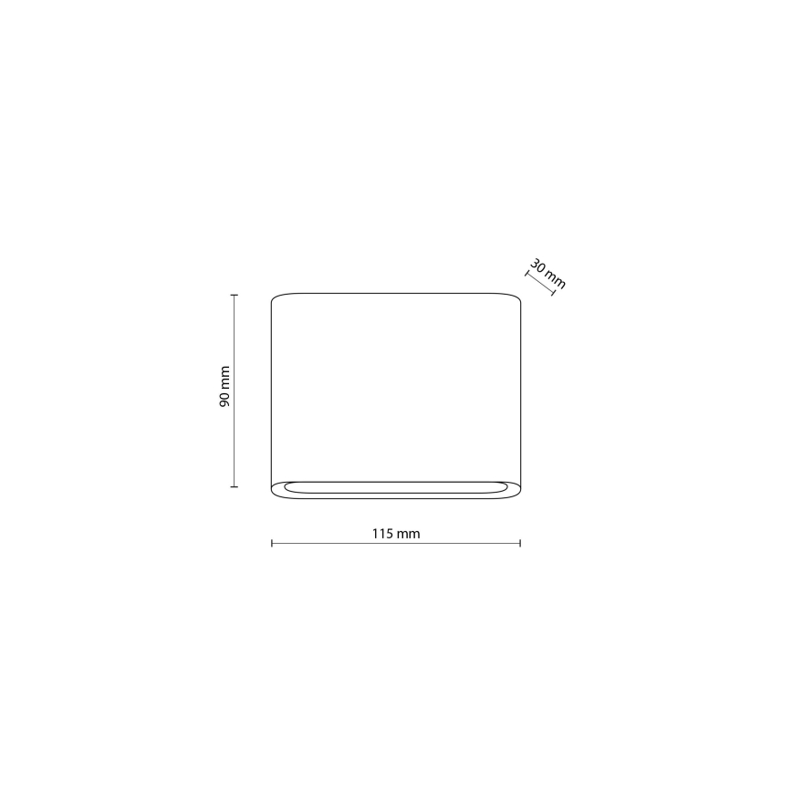 LED Wandlamp voor buiten ARWENA 2xLED/3W/230V IP54 zwart