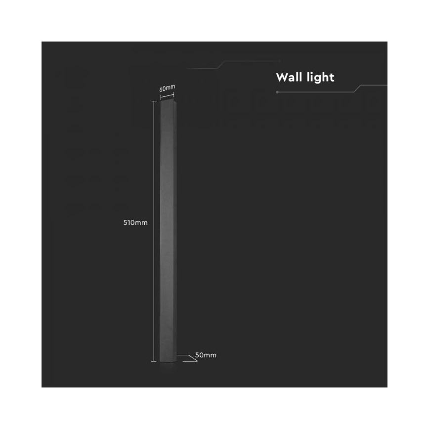 LED Wandlamp voor buiten LED/10W/230V 3000K IP65 zwart