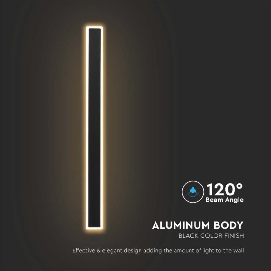 LED Wandlamp voor buiten LED/17W/230V 3000K IP65 zwart