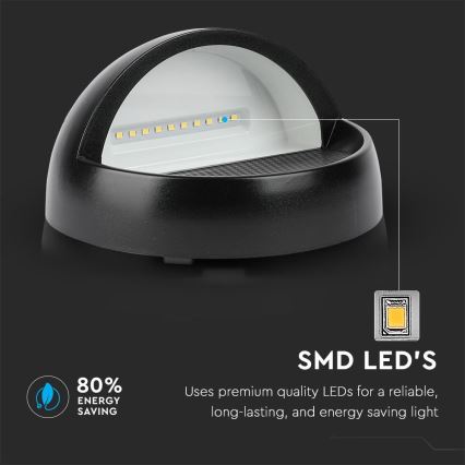 LED Wandlamp voor buiten LED/3W/230V 4000K IP65 zwart