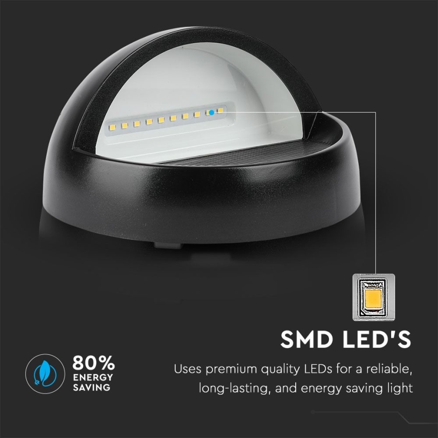 LED Wandlamp voor buiten LED/3W/230V 4000K IP65 zwart
