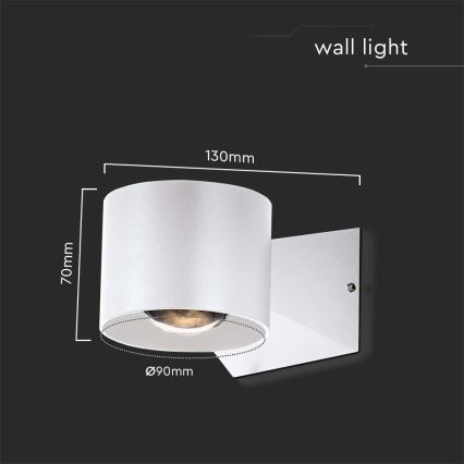 LED Wandlamp voor buiten LED/5W/230V 3000K IP65 wit