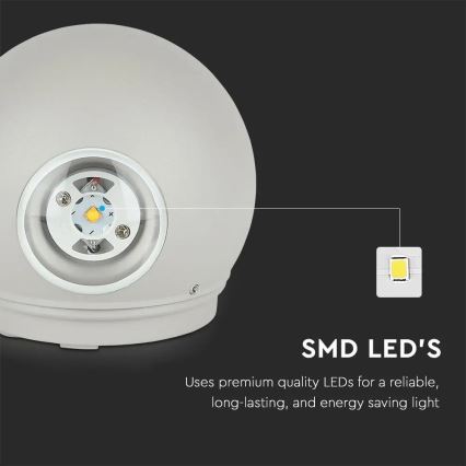 LED Wandlamp voor buiten LED/6W/230V 3000K IP65 grijs