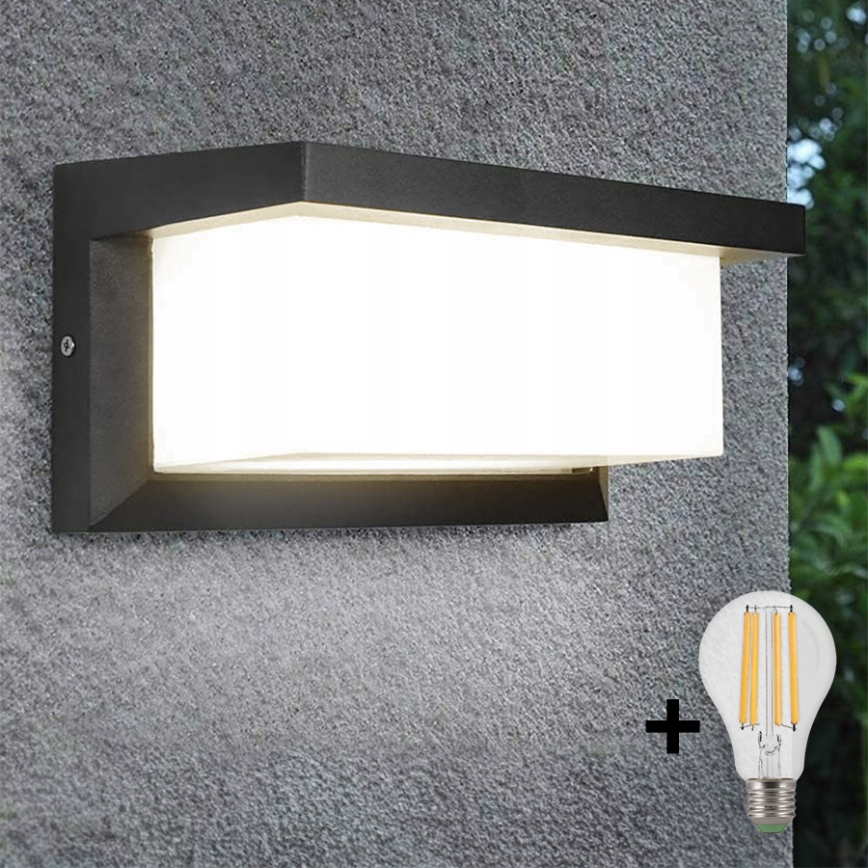 LED Wandlamp voor buiten NEELY 1xE27/9W/230V 4000K IP54 antraciet