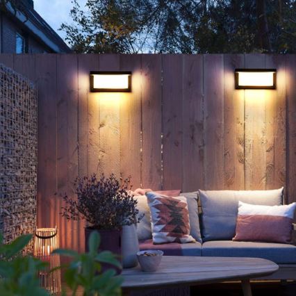LED Wandlamp voor buiten NEELY 1xE27/9W/230V 4000K IP54 zwart