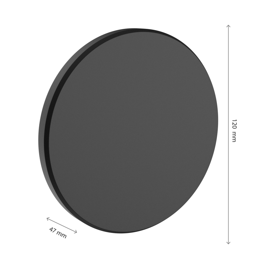 LED Wandlamp voor buiten PIATTA LED/12W/230V 3000/4000/6000K diameter 18 cm IP44 zwart