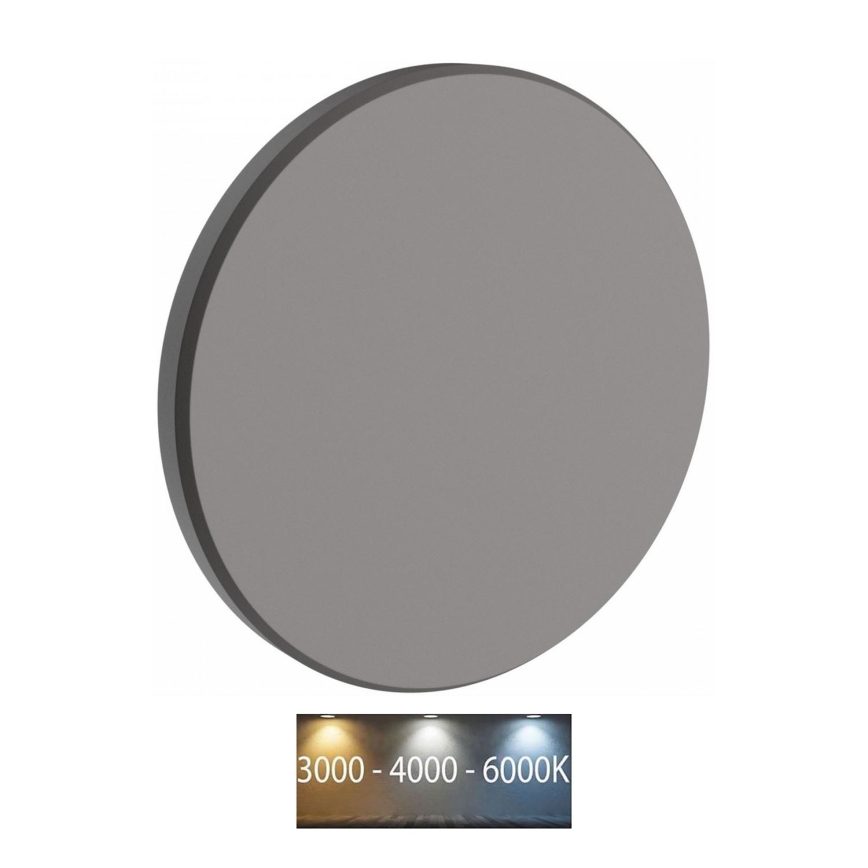 LED Wandlamp voor buiten PIATTA LED/18W/230V 3000/4000/6000K diameter 25 cm IP44 grijs