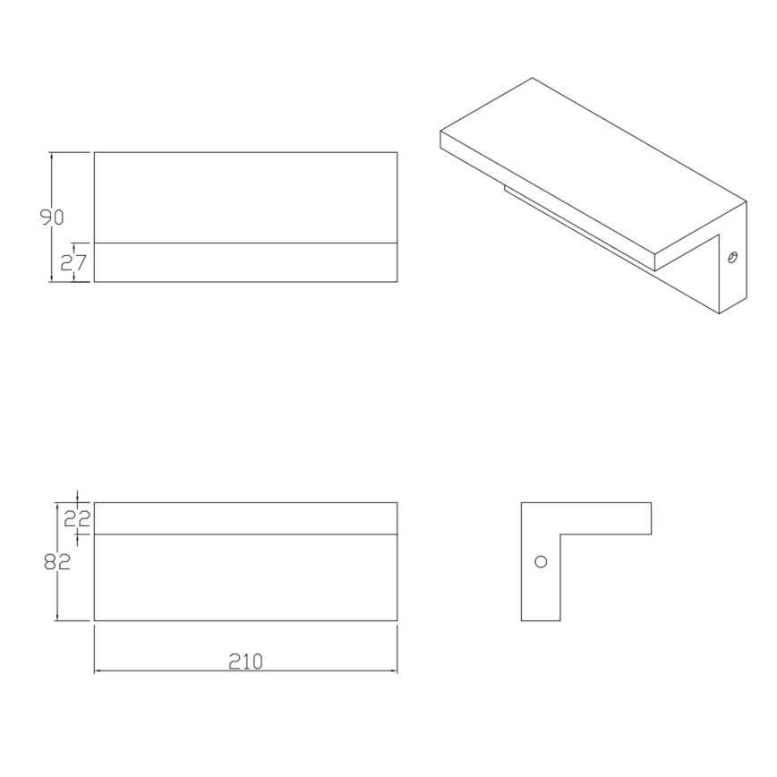 LED Wandlamp voor buiten TESA LED/10W/230V IP54 zwart