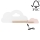 LED wandlamp voor kinderen inclusief plank CLOUD LED/5W/230V wit/roze