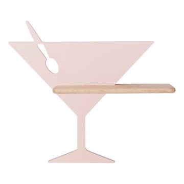 LED wandlamp voor kinderen inclusief plank PICCOLO LED/4W/230V roze/hout