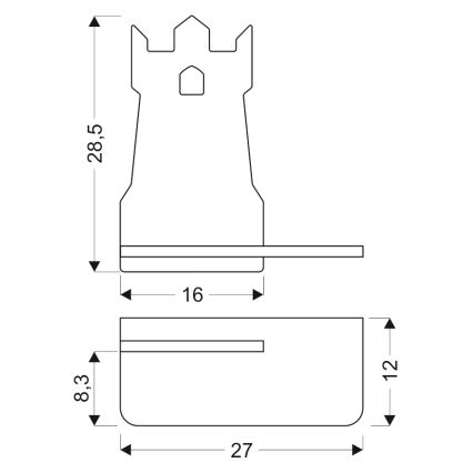 LED wandlamp voor kinderen inclusief plank TOWER LED/4W/230V zwart/hout