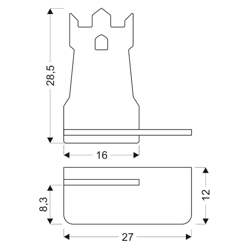 LED wandlamp voor kinderen inclusief plank TOWER LED/4W/230V zwart/hout