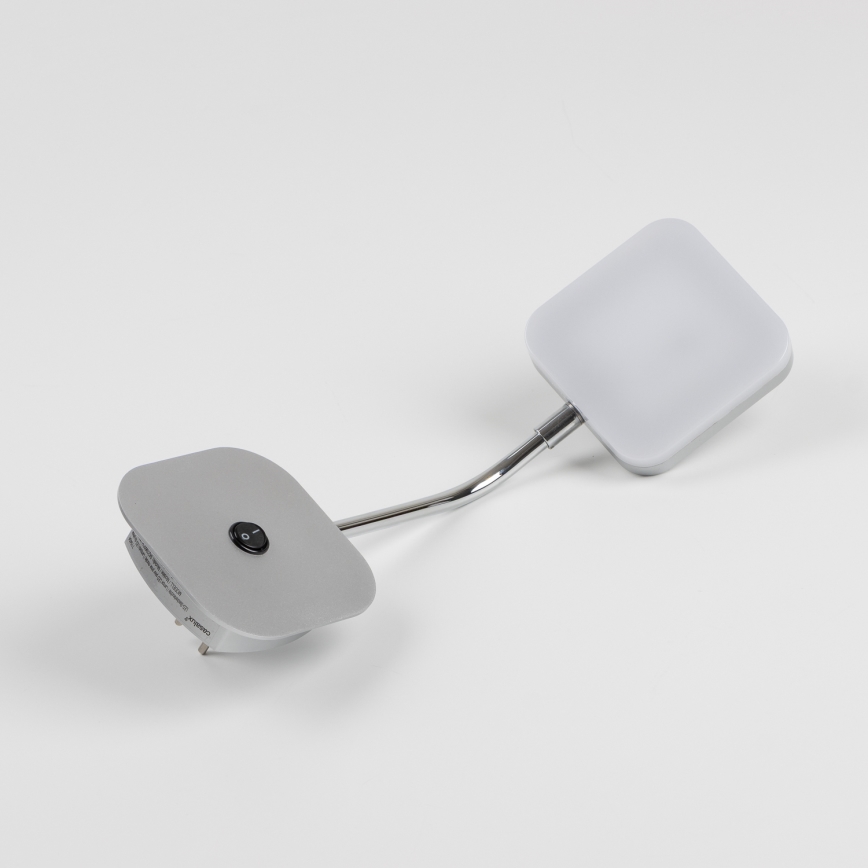 LED wandlampje voor stopcontact LED/3,2W/230V glanzend chroom