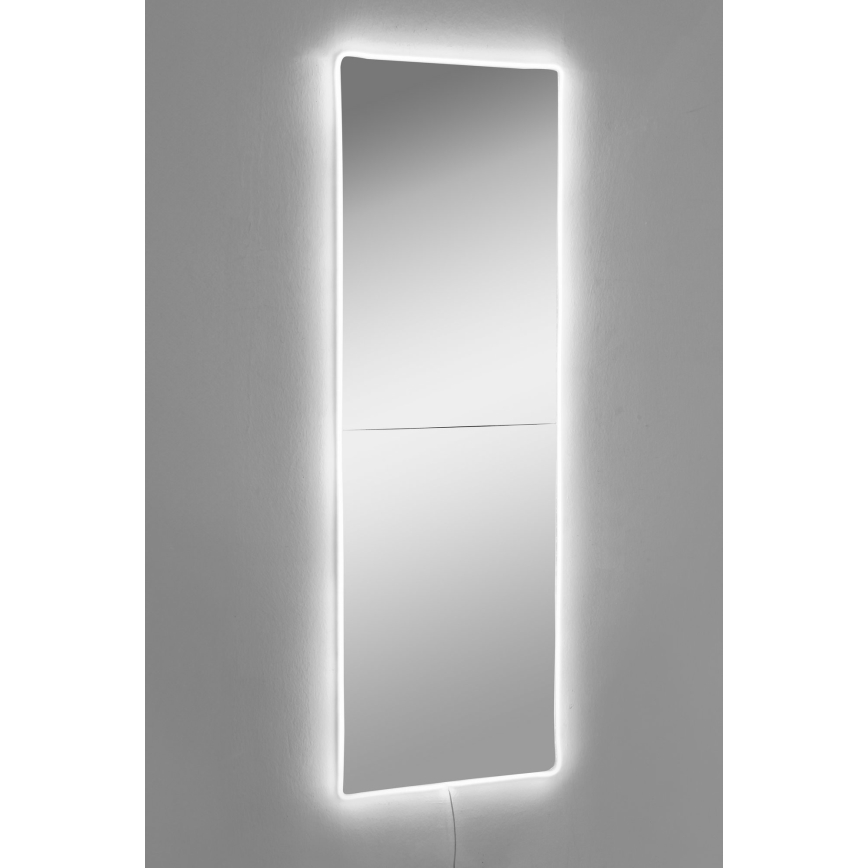 LED Wandspiegel met verlichting RECTANGULAR 120x40 cm wit