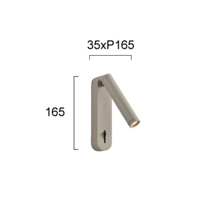 LED wandspot ABRIEL LED/6W/230V beige