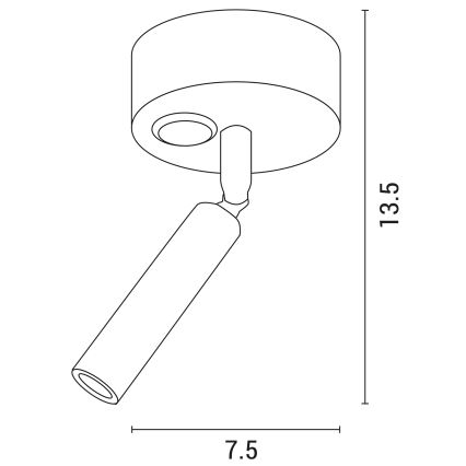 LED Wandspot ARISTON LED/3W/230V 3000K wit