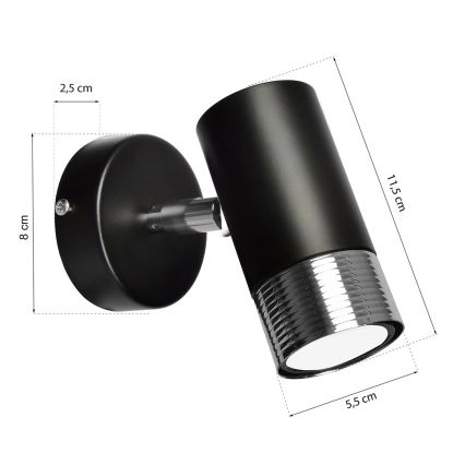 LED Wandspot DANI 1xGU10/8W/230V