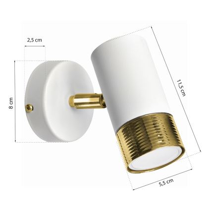 LED Wandspot DANI 1xGU10/8W/230V