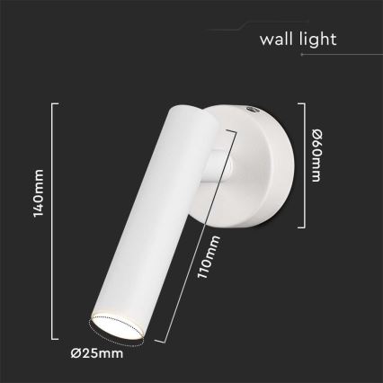 LED Wandspot LED/2W/230V 4000K wit